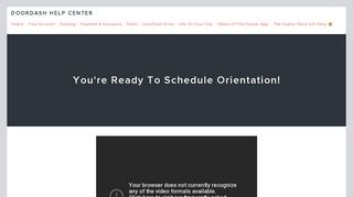 You're Ready to Schedule Orientation! — DoorDash Help Center