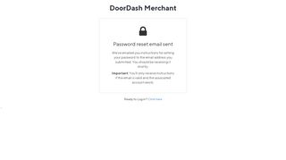 DoorDash Food Delivery | Merchant Login