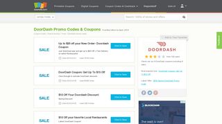 $15 off DoorDash Promo Codes, Coupons February, 2019