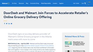 DoorDash and Walmart Join Forces to Accelerate ... - Newsroom