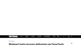 Walmart tests grocery deliveries via DoorDash - The Verge