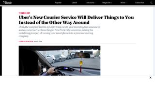 Uber's New Courier Service Will Deliver Things to You Instead of the ...