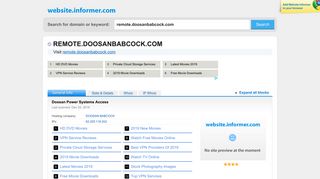 remote.doosanbabcock.com at WI. Doosan Power Systems Access
