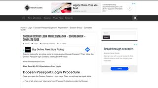 Doosan Passport Login and Registration – Doosan Group