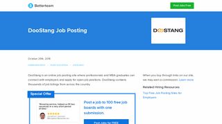 DooStang Job Posting - How to Post, Pricing, and FAQs - Betterteam