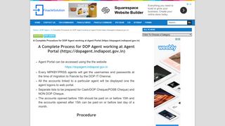 A Complete Procedure for DOP Agent working at Agent Portal (https ...