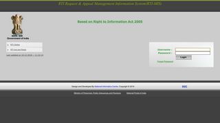 RTI Request & Appeal Management Information System(RTI-MIS)