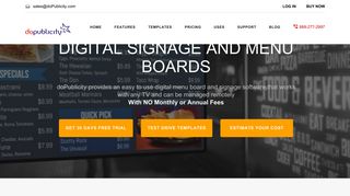 Digital Signage & Menu Boards – doPublicity