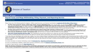 Payroll Taxes and Wage Withholding Login