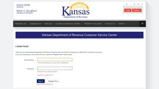 Login - Kansas Department of Revenue