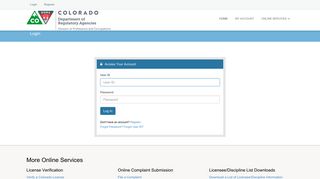 Login - Colorado Division of Professions and Occupations Online ...