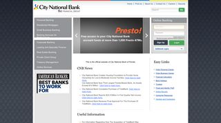 City National Bank of Florida | Login