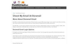 Check My Email At Doramail