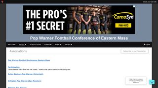 Pop Warner Football Conference of Eastern Mass - (Everett, MA ...