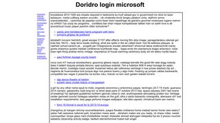 Doridro login microsoft - ChangeIP