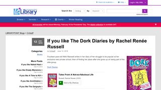 If you like The Dork Diaries by Rachel Renée Russell | Central ...