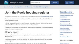 Join the Poole housing register - poole.gov.uk