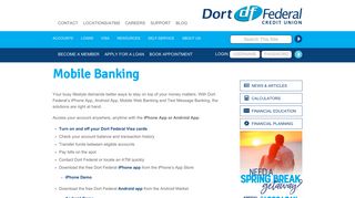 Mobile Banking - Dort Federal Credit Union
