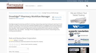 DoseEdge™ Pharmacy Workflow Manager | Baxa Corporation