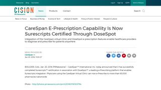 CareSpan E-Prescription Capability Is Now Surescripts Certified ...