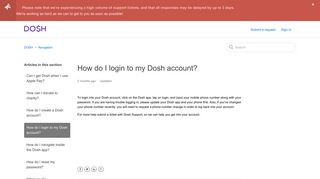 How do I login to my Dosh account? – DOSH