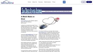 match made on sinai - San Diego Jewish Journal - SawYouAtSinai