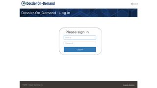 Log in - Dossier On-Demand