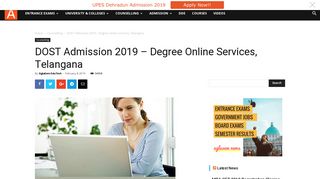 DOST Admission 2018 - Degree Online Services, Telangana ...