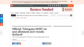 Official: Telangana DOST 1st seat allotment 2017 results declared ...