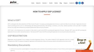 How to apply OSP License? | Welcome to Pulse Telesystems Pvt Ltd