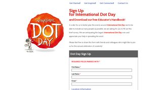 Sign up - International Dot Day
