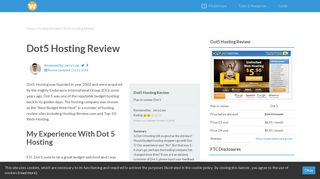 Dot 5 Hosting Review: Comparison Guide & Customer Reviews | Web ...