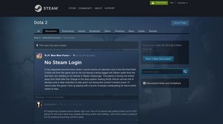 No Steam Login :: Dota 2 General Discussions