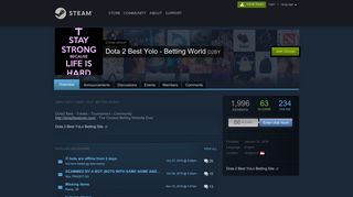 Steam Community :: Group :: Dota 2 Best Yolo - Betting World