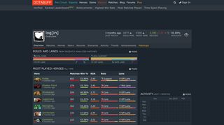 log[in] - Overview - DOTABUFF - Dota 2 Stats