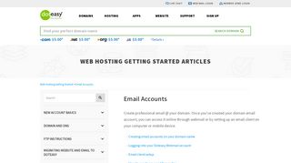 Email Accounts - Doteasy.com
