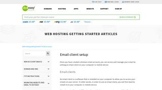Email client setup - Doteasy.com