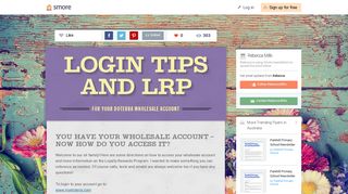 Login Tips and LRP | Smore Newsletters