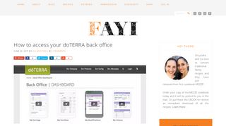 How to access your doTERRA back office | FAYI