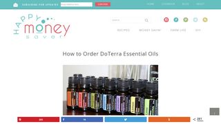 How to Order DoTerra Essential Oils | Happy Money Saver