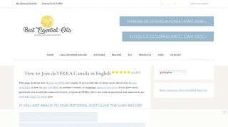 How to Join doTERRA Canada in English - Best Essential Oils