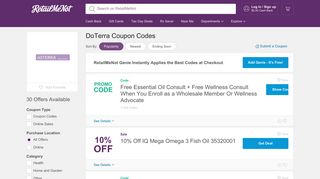 10% Off DoTerra Coupon, Promo Codes - RetailMeNot