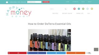 How to Order DoTerra Essential Oils | Happy Money Saver