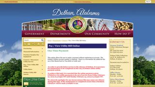Dothan, AL - Official Website - Pay / View Utility Bill Online