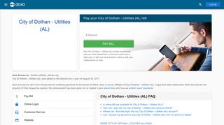City of Dothan - Utilities (AL): Login, Bill Pay, Customer Service and ...