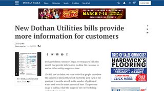 New Dothan Utilities bills provide more information for customers ...