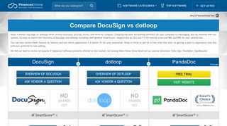 Compare DocuSign vs dotloop 2019 | FinancesOnline