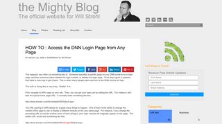 HOW TO : Access the DNN Login Page from Any Page - Will Strohl's