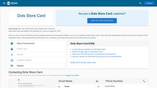 Dots Store Card: Login, Bill Pay, Customer Service and Care Sign-In
