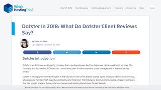 Dotster In 2019: What Do Dotster Client Reviews Say?